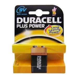 Pilhas Duracel Plus 9V, 6LR61/1-MN1604, Bl. c/1