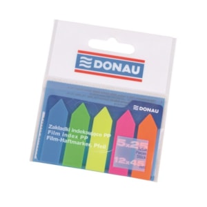 Blocos PP Index Donau, Setas 5 Cores c/12x42mm, 5X25, neon