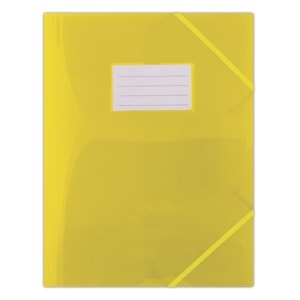 Capa PP Donau,  C/Elastico A4, (245X315), PP, amarelo