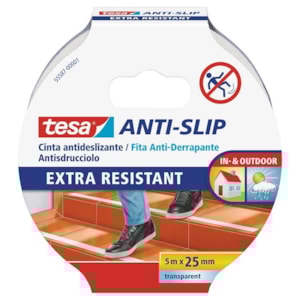 Fita Cola Tesa Anti-Derrapante 25mmx5m 55587 Transparente