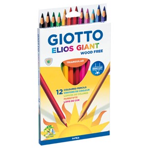 Lápis Cor Giotto Elios Giant (Maxi), c/12 cores Ref.221500