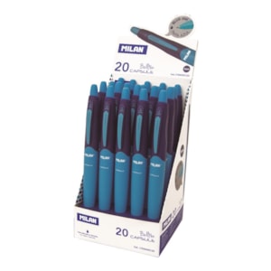 Esferográfica Milan Capsule, Clic, 1mm, Azul