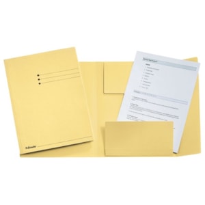 Dossier Cart. Esselte c/3 Abas A4 L.2 cms 1033306 amarelo