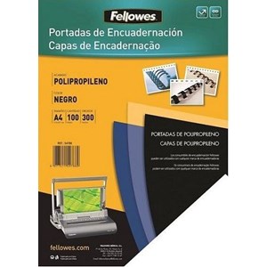 Capas Fellowes PP A4 500 Mic. Transparente, Pack 100