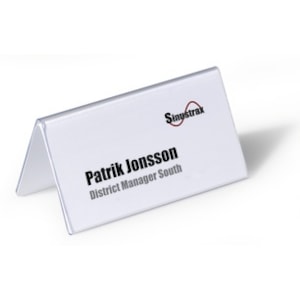 Porta Nomes Acrilico de Mesa Durable 8051 52x100