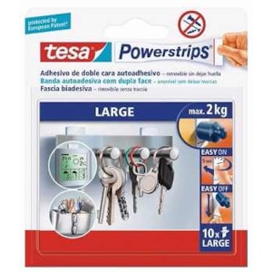 Autocolantes Tesa Powerstrips 58060 (10 tiras) c/50x20mm