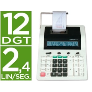 Máquina Calcular CITIZEN CX-121 II, 12 Dígitos, c/ rolo