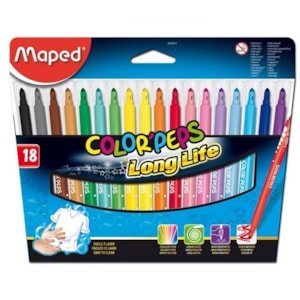 Marcador Feltro Maped c/18 cores 845021