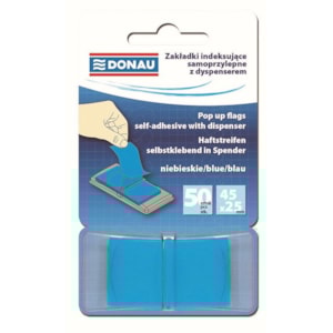 Index Donau 7558, 25X45 mm, dispensador c/50 fls (680), Azul