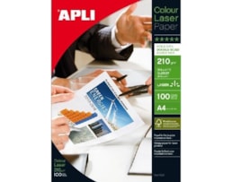 Papel Apli A4 Laser Glossy 2 faces 210 grs Ref. 11833 c/100