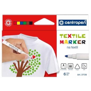 Marcador Centropen Ergo Textil ref.2739, c/6