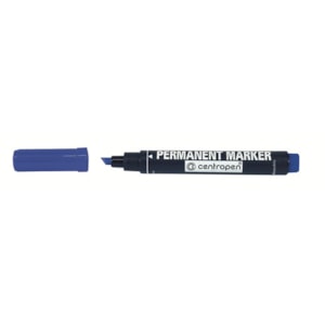 Marcador Centropen Permanente, Biselado Ref.8506, Azul