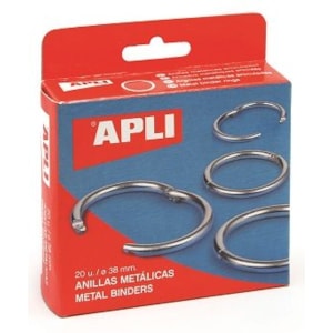 Argolas Metal Apli Nº 4 c/38mm Cx. c/20 Ref.454