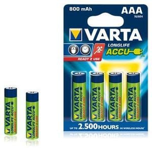 Pilhas Varta AAA 56703 Recarregáveis 800mAh Blister c/ 2