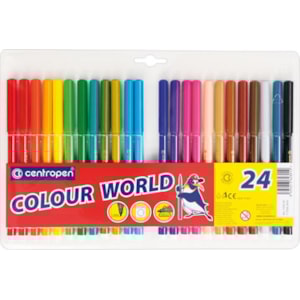 Marcador Centropen Color World, ref. 7550/24, 24 cores