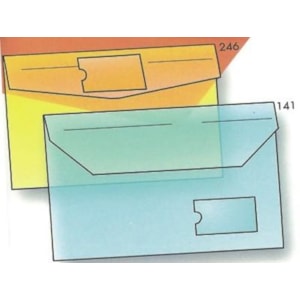 Envelope Plástico Roma 141 c/ Visor Almaço Branco