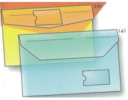 Envelope Plástico Roma 141 c/ Visor Almaço Amarelo