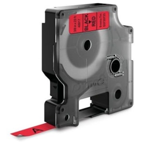 Fita Dymo Pocket 9mmx7m Ref.40917 Preto/Encarnado