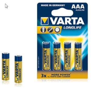 Pilhas Alcalinas Varta 4103 - LR03, AAA, Bl. 4,  (Eco)