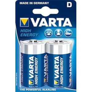 Pilhas Alcalinas Varta High Energy, Ref.4920 LR20 Bl. c/2