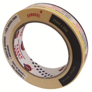 Fita cola Eurocel krepp lisa, refª 652 25mmX50m