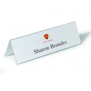 Porta Nomes Acrilico de Mesa Durable 8053 86x300