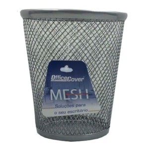 Porta-Lápis Red.Rede Metalico Prateado