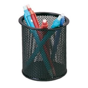 Porta-Lápis Red.Rede Metalico Preto