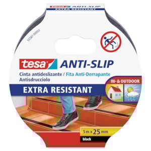 Fita Cola Tesa Anti-Derrapante 25mmx5m 55587 Preto