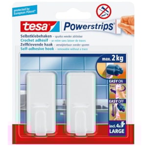 Autoc. Tesa Powerstrips 58010 2 Ganchos Classicos+4 Tiras