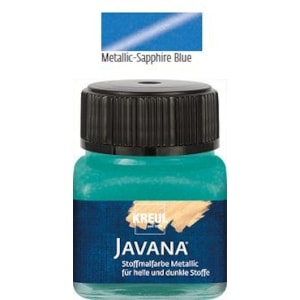 Tinta Javana, Textil, metálico, 20ml, 08-Azul Safira