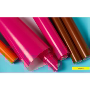 Papel Lustro 50X65 25 Fls Rl. c/50X16.25m Amarelo