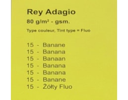 Papel Fotocopia Adagio A4 80g Fluor. Banana-15, Res. 500Fls