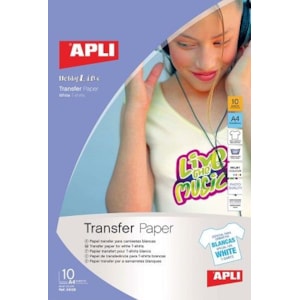 Papel Transfer A4 Apli T-Shirt Branca Ref.4128 10fls