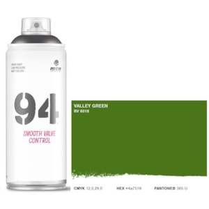 Tinta Spray MTN 94, 400 ml, RV6018, Verde Vale
