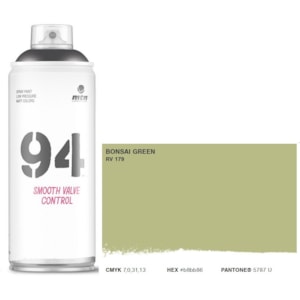 Tinta Spray MTN 94, 400 ml, RV179, Verde Bonsai