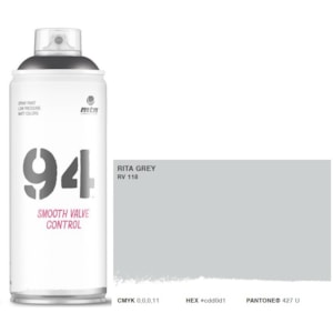 Tinta Spray MTN 94, 400 ml, RV118, Cinza Rita