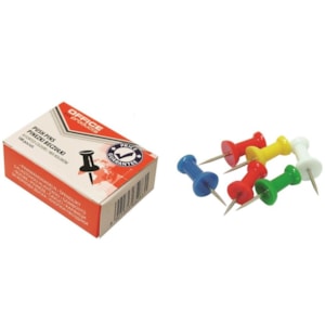 Alfinetes Sinalização, Office Products, "Push Pins" Cx c/100