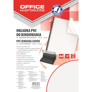 Capas PVC Office Products, A4 Transp. Cristal 150 mic Pack 1
