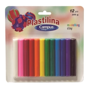 Plasticina Campus (200grs), 12 cores