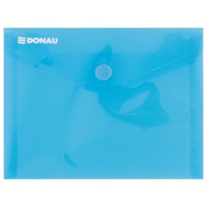 Envelope PP c/ botão Donau A6, (115X150), azul