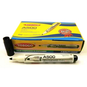 Marcador Yosogo, Quad. Branco Ref.A500, (2,5mm), Preto