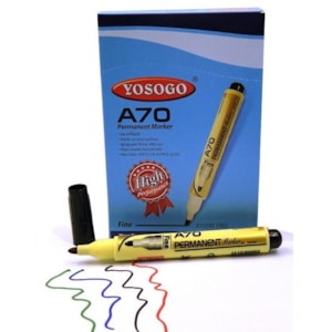 Marcador Yosogo, Permanente, (2,5mm) , Ref.A70, Preto