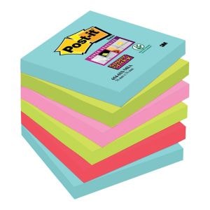 Blocos Post It 76x76mm Ref.654-6SS-MIA Pack 6X100Fl.