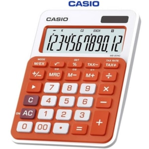 Máquina Calcular Casio MS-20NC -RG-S-EC 12 Dig. Laranja