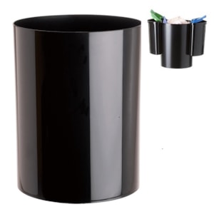 Cestos Papeis p/ reciclagem, Ref. 2000, 17 Litros, Preto