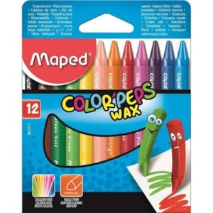 Lapis Cera Maped Colors Peps Ref. 861011, 12 cores