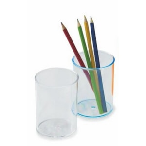 Porta Lapis plástico copo Refª 205, Cristal