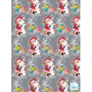 Papel Fantasia Natal 70x100, Emb. c/25 Fls. Refª 609