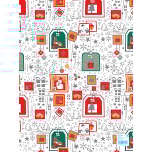 Papel Fantasia Natal 70x100, Emb. c/25 Fls. Refª 621